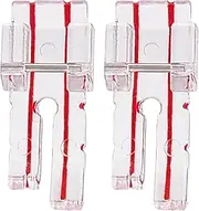 ZhXu Shuo 2pcs Clear Presser Foot 1/4" (Quarter Inch) for Patchwork Quilting Fits for All Low Shank Snap Sewing Machine-On Singer, Brother, Babylock, Euro-Pro, Janome, Kenmore, Juki, Simplicity, Elna