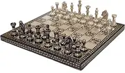 Xmas Sale Deal StonKraft Collectible Full Brass Chess Game Board Set with 100% Brass Pieces/Coins