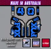 FOX style Factory 40 Fork Decals Stickers Blue/grey/black Laminated 2020