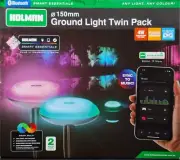 2 Pack RGB LED Wi-Fi Garden Mini Smart Flood Uplight Lights Kit Holman