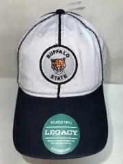 NWT Buffalo State lt gray cotton cap, crown front Benji the Bengal mascot patch