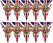 King Charles Flag,Outdoor Union Jack England Flags - British Decorations Flag Decoration, 8.2ft Coronation Flags King Charles Britain Flag for New King