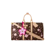 Louis Vuitton x Murakami Takashi Keepall Bandouliere 45 Sakura Brown