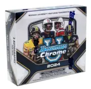 2024 BOWMAN CHROME UNIVERSITY FOOTBALL JUMBO 12 BOX CASE BLOWOUT CARDS