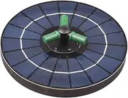 4W Colorful Solar Fountain Pump with 360°Rotatable Nozzle RGB LED Light Solar Water Pump with Battery Standing Auto-Shut Off Circle Fountain for Bird Bath Garden Small Pond