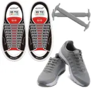 HOMAR 1 pair of no tie shoelaces 9+9 grey