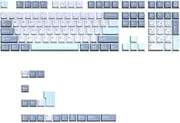 Mechkeeb 126 Keys Cloud Lake Theme Top Print Keycaps Cherry Profile PBT Dye Sub Keycaps Custom Key Caps for MX Mechanical Keyboard (Inside White)