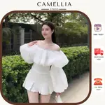 THE CAMELLIA STUDIO 優雅腰部提取物石肩帶 NEPTTHYS TOP 肩部襯衫