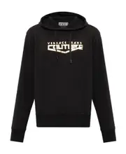 logo-print pullover hoodie XXL Black
