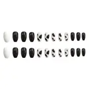 Press On Nails Cow Print Full Cover Tips Detachable False With