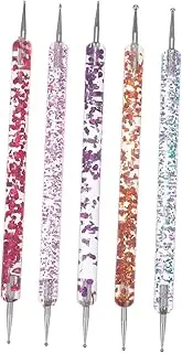 Mikinona Nail Art Tools Set 5pcs Manicure Pen Set Rhinestones Picker Dotting Pen