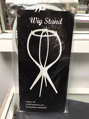 Plastic Foldable WIG STAND mannequin to display, store, dry Wigs, display hats
