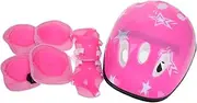 Multi-Sport Boys and Girls Safety Kit Helmet Elbow Knee Pads Wrist Guards Set for Roller Skateboarding Ice Skating