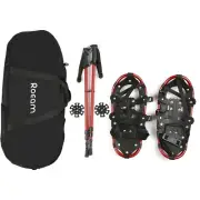 Taruor Snow Shoes Aluminum Adjustable Poles Carry Bag Women Men Ergonomic Design
