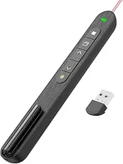 Presentation Clicker Wireless Presenter for Presentations Remote RF 2.4GHz Classroom Must Haves Powerpoint Clicker for Mac Windows Linux Computer Laptop Google Slide PPT