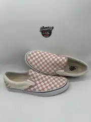 Vans Zephyr Pink White Checkerboard Slip On 508731 Sneakers Skate Men’s Size 13