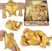 Limited Numbered Series (Only 2000 Available) ORB GOLDEN Funkee Monkee - BIG 4.5 Pound Stretchy Monkey - Funny, Squishy, Squeeze for Stress Relief - Special Edition Collectible Toy for Kids and Adults