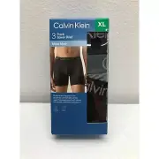 Calvin Klein Boxer Briefs Mens Extra Large Black Gray 3 Pack Stretch Basic Norm
