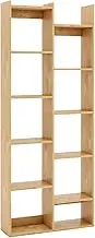 Giantex Bookshelf, 12-Tier Bookcase with Anti-Tipping Kits, Wood Display Shelf, Tree-Shaped Storage Shelving Unit, Modern Book Organizer for Home Office, Natural/White (Natural)