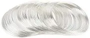 NX Garden Jewelry Wire 100 Loop Memory Steel Wire Beading Wire for Jewelry Making Wrapping Stones Necklaces and DIY Cable Wire Bracelet Silver