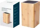 Deluxe Universal Knife Block with Slots for Scissors and Sharpening Rod Bamboo K