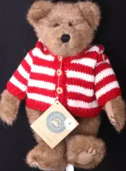 Boyds Bears Waldo Bearsworth 912045 Plush Stuffed 11" Red Striped Button Up