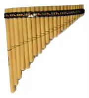 BAMBOO PAN FLUTE 22 PIPES TUNED MI MINOR -CASE INCLUDED -ITEM IN USA