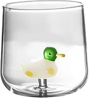 1pc Three- Creative Cup Glassware for Drinking Water Martini Glasses Clear Espresso Cups Cocktails Goblet Cute Water Cup Coffee Cup Drinking Glasses Glass Cup