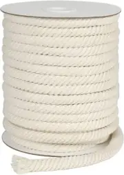 8mm Cotton Rope, 66 Feet Braided Cord Multifunctional Thick Rope for Macrame...