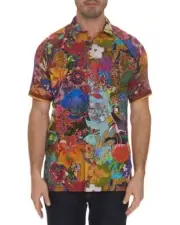 Robert Graham Limited Edition LANDSCAPES short sleeve shirt SMALL new with tags