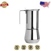 Elegant 6 Cup Stainless Steel Stovetop Espresso Maker - Easy and Quick Brew