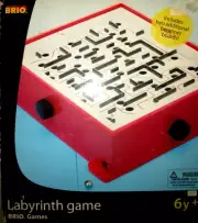 Brio Labyrinth Game Tilt Maze 2 Extra Boards 3 Balls Red Wooden #34020 2006!!*