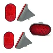 5 PCS Reflectors Taillight Warning Lights for Bicycles Electric Bikes Tricycles