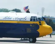 8x10 Color photo of the USN Blue Angels "Fat Albert" preparing to take off.