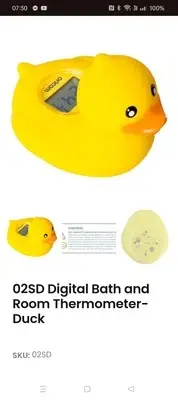 Oricom Digital Bath & Room Thermometer - Duck O2SD