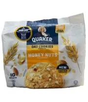Quaker Oat Cookies Honey Nuts / Biskut Oat Kacang Madu 10 Sachets - 2 Packs