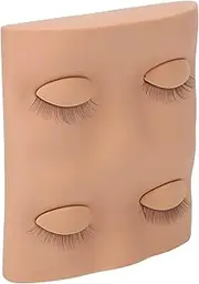 2 Pairs Replacement Eyelids for Lash Mannequin Head, Removable Realistic Eyelids Eyelashes Mannequin Replacement Eyelids for Lash Practice Makeup Eyelash Extensions (Skin Color)