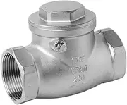 304 Stainless Steel Swing Check Horizontal Threaded one-Way Valve Water Pipe Check Valve 4 Points 6 Points DN5(DN32,316Lmaterial Quality)