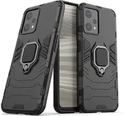 Case for OnePlus Nord CE 2 Lite 5G / Realme 9 Pro,Hybrid Heavy Duty Protection Shockproof Defender Kickstand Armor Case Cover,Black