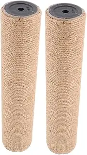 NOLITOY 2Pcs Cat Scratching Post Replacement Durable Sisal Cat Scratch Poles for Corner Wall Cat Tree Easy to Install Vertical Cat Post Parts for DIY Climbing Scratcher
