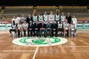 The Boston Celtics pose for a team photo circa 1990 at the Boston - Old Photo
