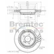 Bremtec Euro-Line GeoZinc Coated Brake Rotor - BDR22910EL