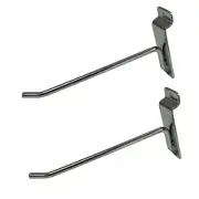 6" Slatwall Hooks, Chrome, Hanger Display,Display Panel Hooks Wire Metal 2Pc Set