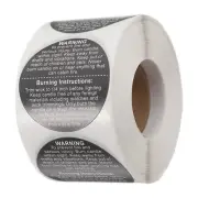 500PCS warning labels for candle making Candle Making Stickers Candle Tin