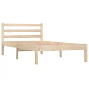 Wooden Bed Frame With Sturdy Slats Headboard Single Size Mattress Base 90x190cm