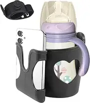 Wheelchair Cup Holder - 360-Degree Rotation Stroller Cup Holder | Adjustable Scooter Cup Holder | Easy-to-Attach Drink Holder Suitable for Bikes, Trolleys or walkerss