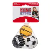 Kong Sport Tennis Balls Small 3pack Tough Bouncey No Squeak Dog Fetch Toy 2"