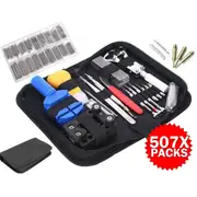 OZNALA 507pcs Spring Pin Bars Kit Remover Watchmaker Back CaseOpener Watch RepairTool
