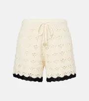[Zimmermann] Zimmermann Rhiannon crochet cotton shorts AU 8 beige