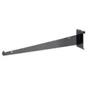 Econoco Slatwall Panel 14"W Modern Shelf Bracket Glass Shelving Metal Black